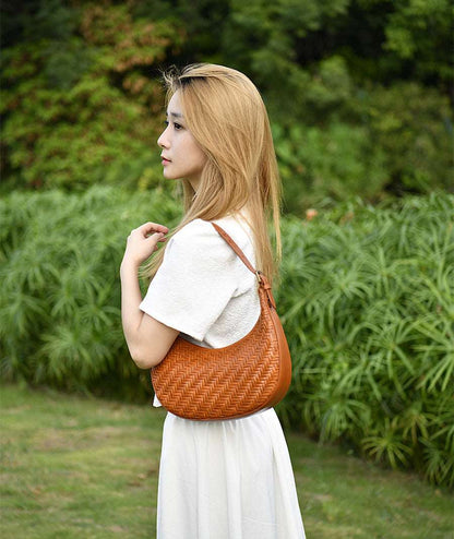 Retro Style Handmade Leather Shoulder Bag Woyaza