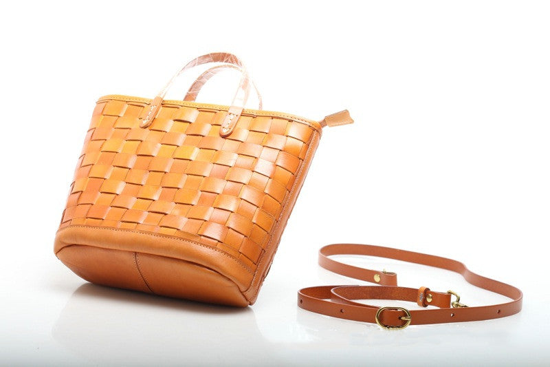 Handwoven Genuine Leather Women's Crossbody Bag Woyaza
