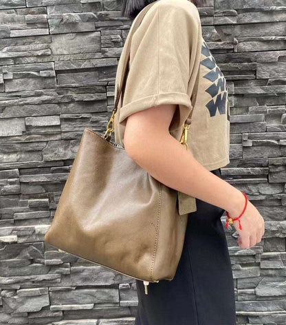 Fashionable Genuine Leather Tote Bag Woyaza