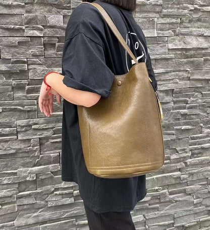 Luxury Leather Messenger Bag Women Woyaza
