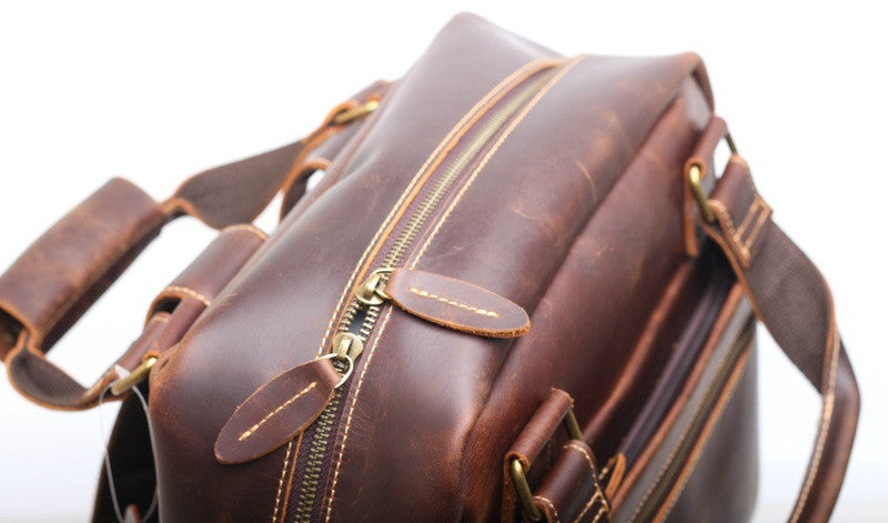 Large Capacity Vintage Leather Backpack for Men Travel Woyaza