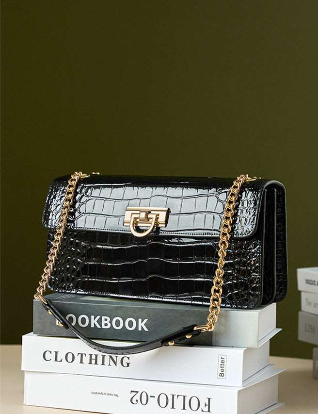 High-Quality Leather Chain Handbag