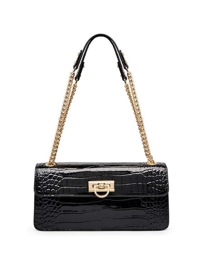 Stylish Women's Leather Sling Bag with Chain