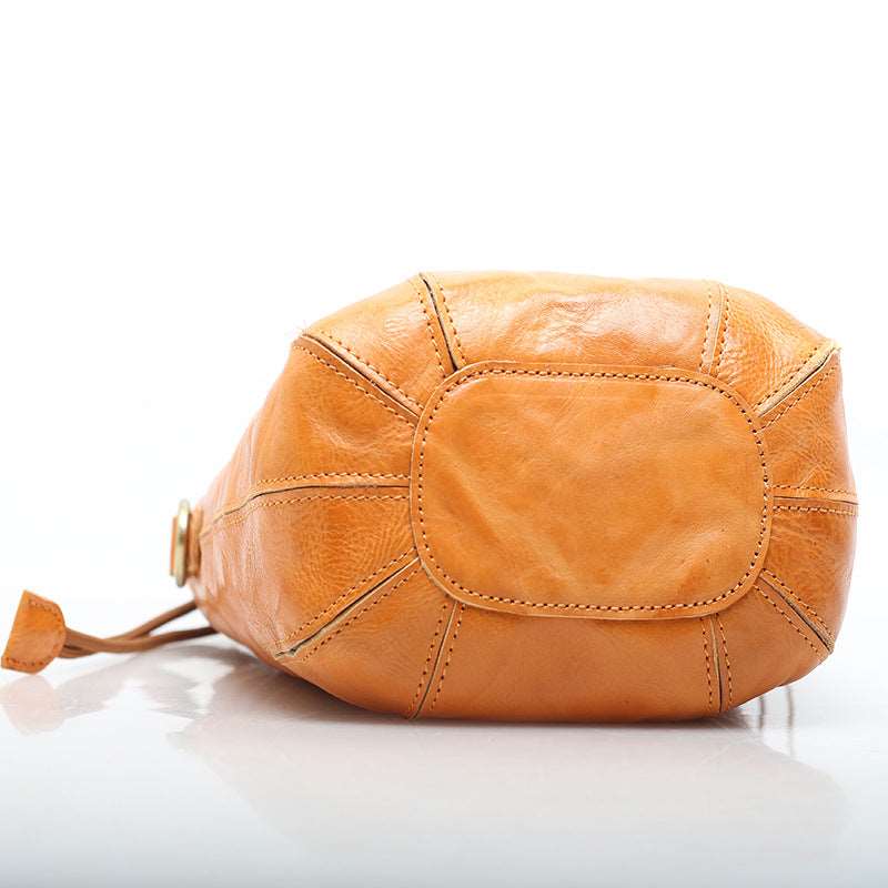 Genuine Leather Bucket Bag Luxury Woyaza