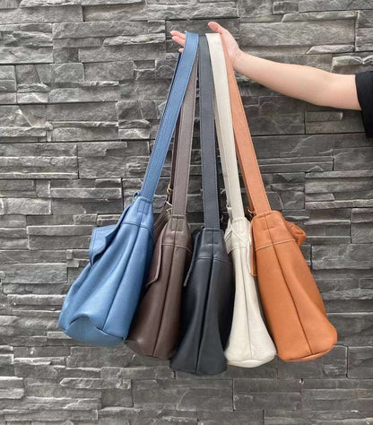 Soft Leather Shoulder Bag with Large Capacity Woyaza