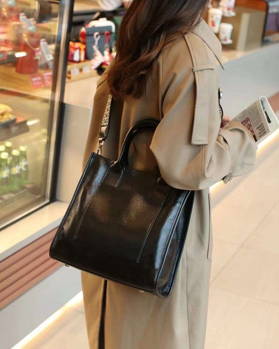 Trendy Genuine Leather Ladies Shoulder Bag woyaza