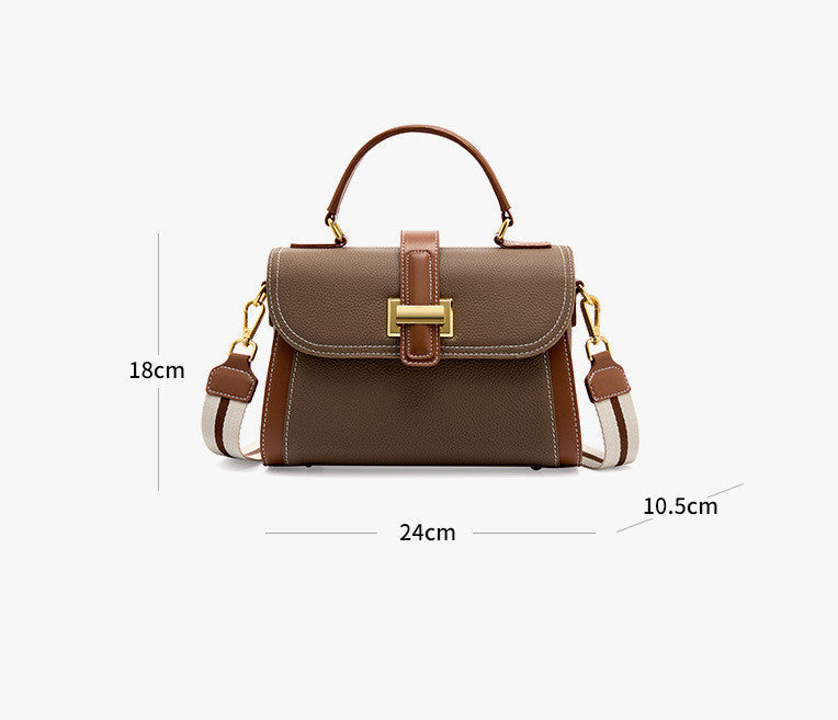 Timeless Single-Shoulder Work Tote in Genuine Leather