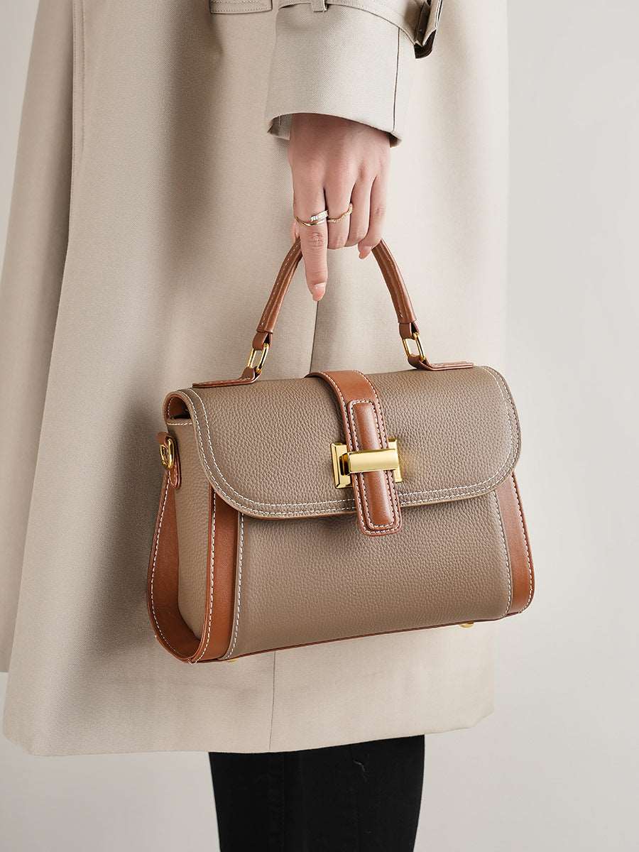 Trendy Leather Crossbody Bag for Career Women