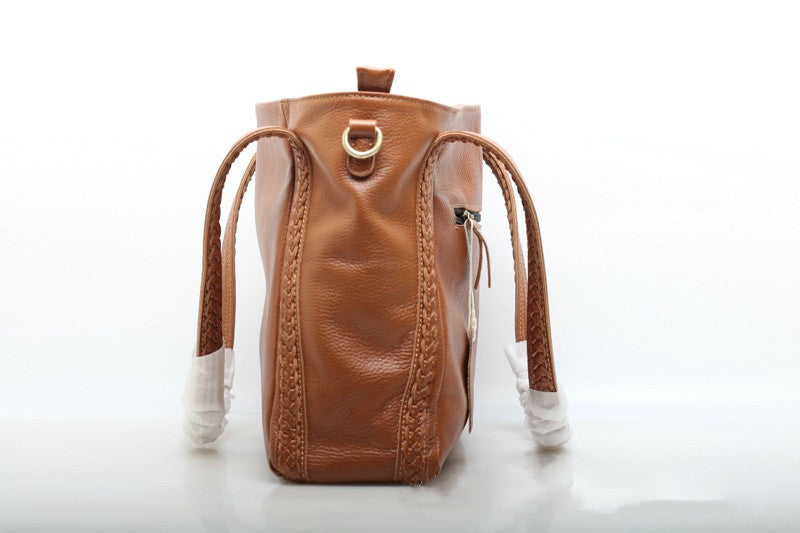 Sophisticated Genuine Leather Ladies' Work Shoulder Bag woyaza