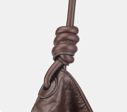 Classy Single-Strap Genuine Leather Handbag