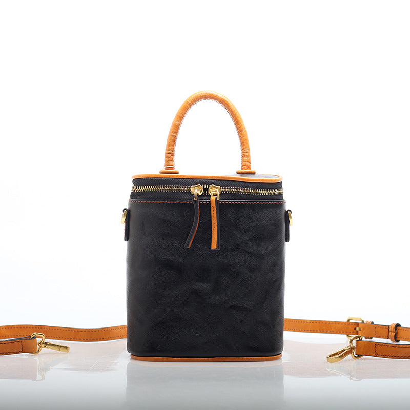 Versatile Leather Bucket Tote Woyaza