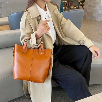 Luxurious Women's Leather Tote Bag woyaza