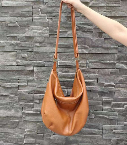 Large Capacity Soft Leather Crossbody Bag for Women