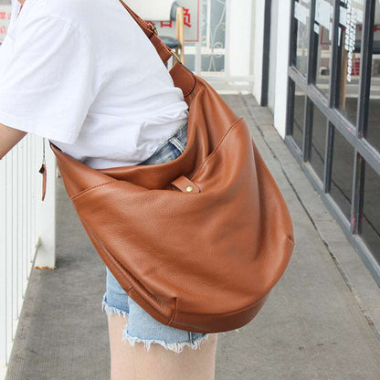 High Capacity Women's Genuine Leather Crossbody Bag