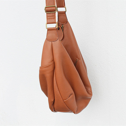 Women's Vintage Inspired Large Leather Shoulder Bag