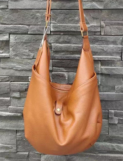 Vintage Large Capacity Genuine Leather Shoulder Bag Women