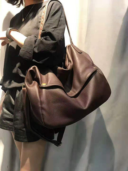 Elegant High Capacity Leather Tote Bag for Ladies woyaza