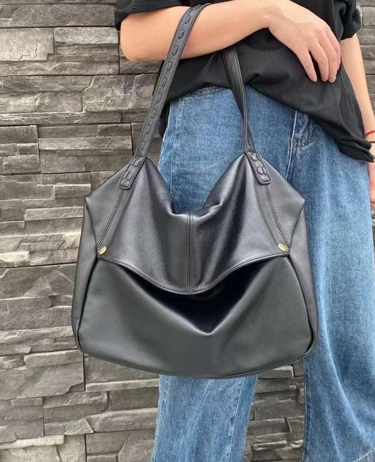 Women's Vintage Leather Handbag Tote Bag woyaza