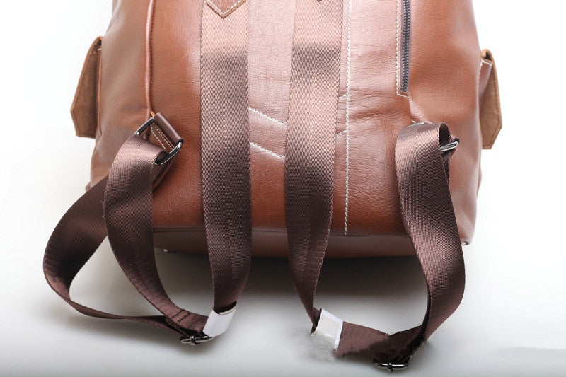 Retro Leather Knapsack Woyaza