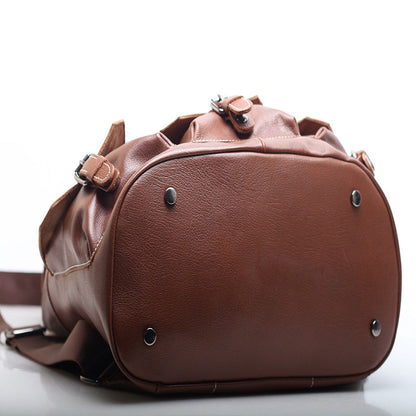 Stylish Leather Casual Backpack Woyaza