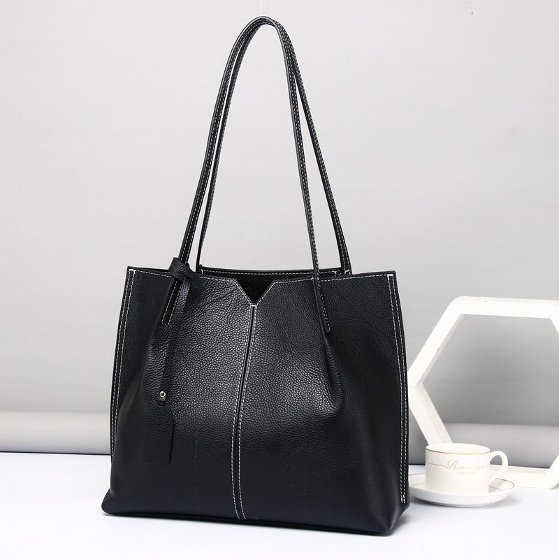 Elegant Leather Work Tote Purse for Career Women woyaza