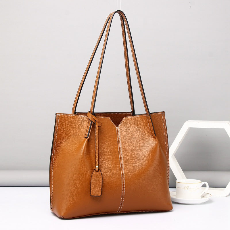 High-Quality Soft Leather Tote Bag for Professional Women woyaza