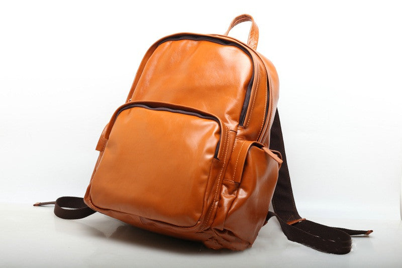 Unisex Stylish Genuine Leather Backpack for Work and Travel woyaza