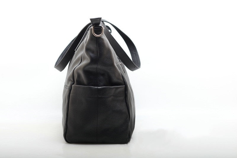 Elegant Leather Tote Bag for Work woyaza