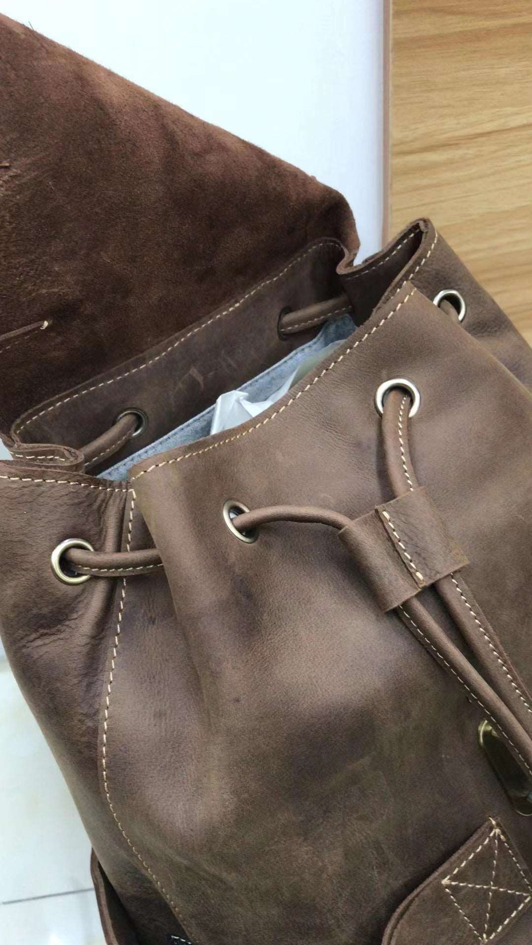 Trendy Leather School Backpack for Men Woyaza
