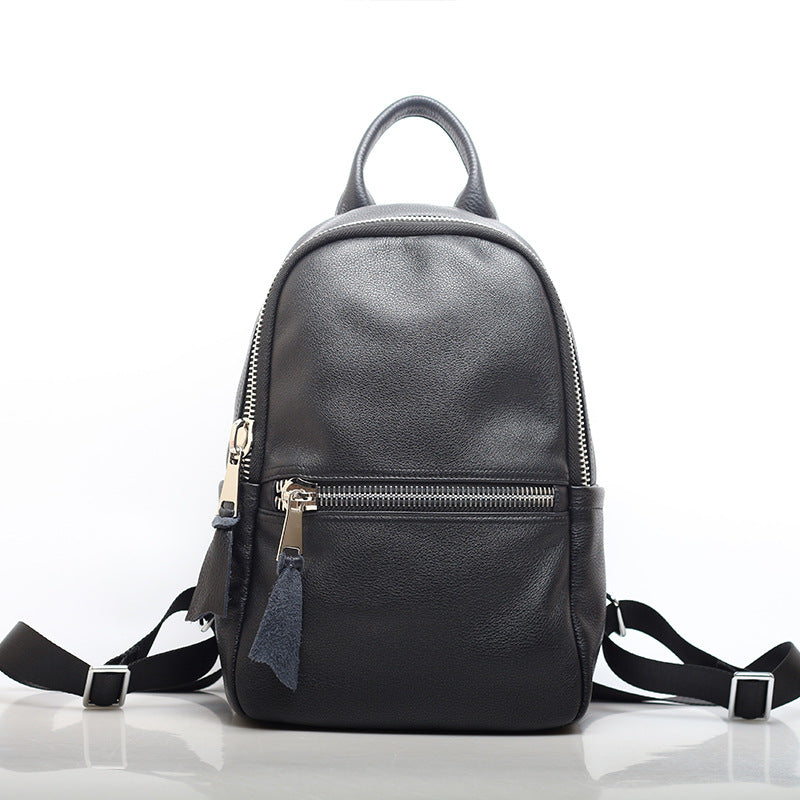 Sleek Genuine Leather Backpack for Women's Fashion and Utility woyaza