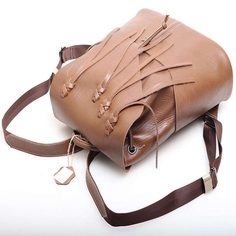 Fashionable Laptop Backpack in Genuine Leather woyaza