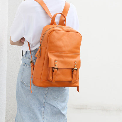 Retro Style Leather Rucksack for Women Woyaza