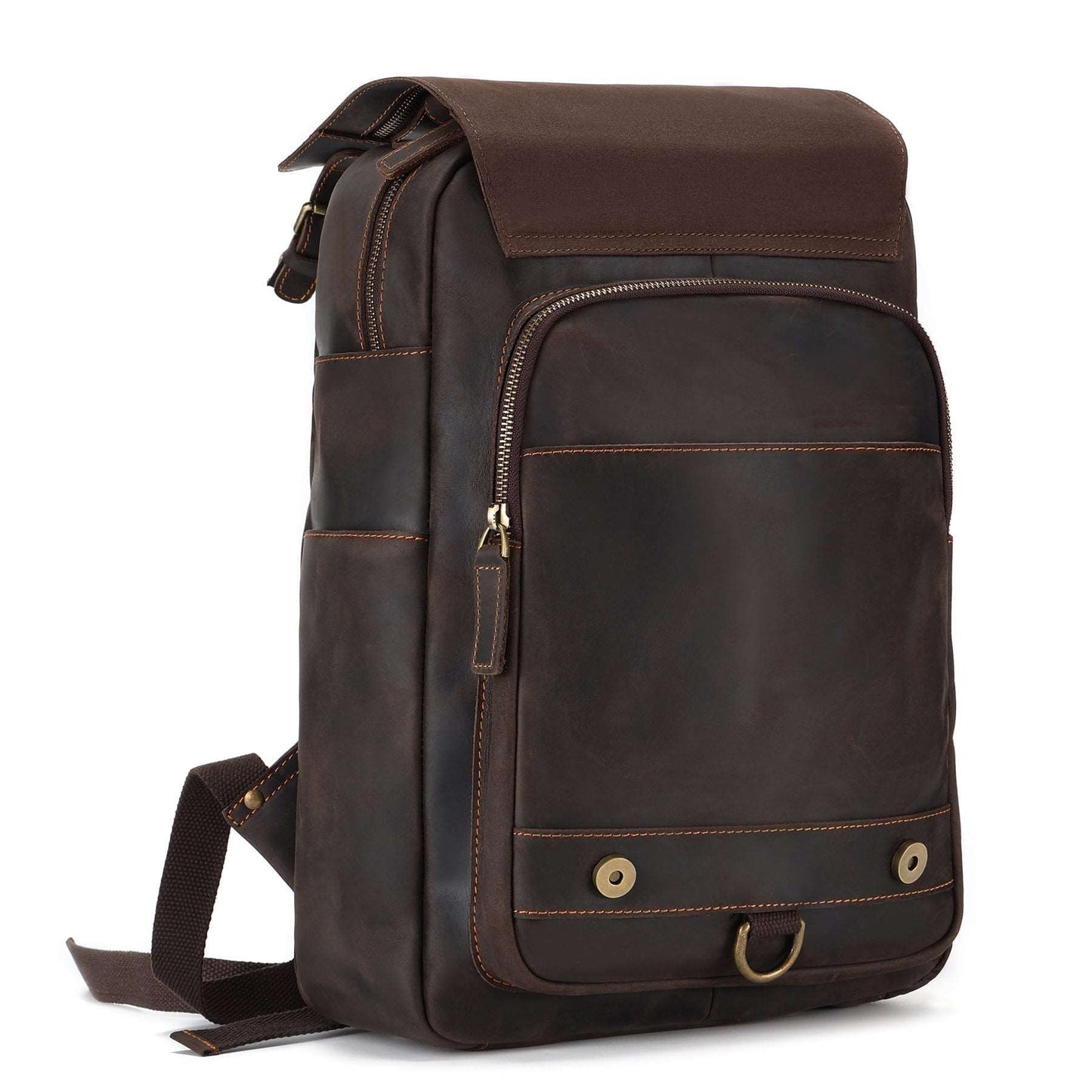 Stylish Leather Computer Backpack Woyaza