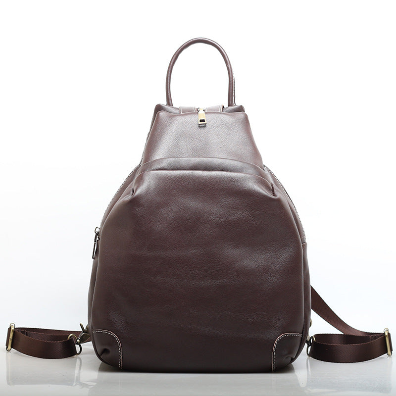 Classic Leather Travel Knapsack for Women Woyaza