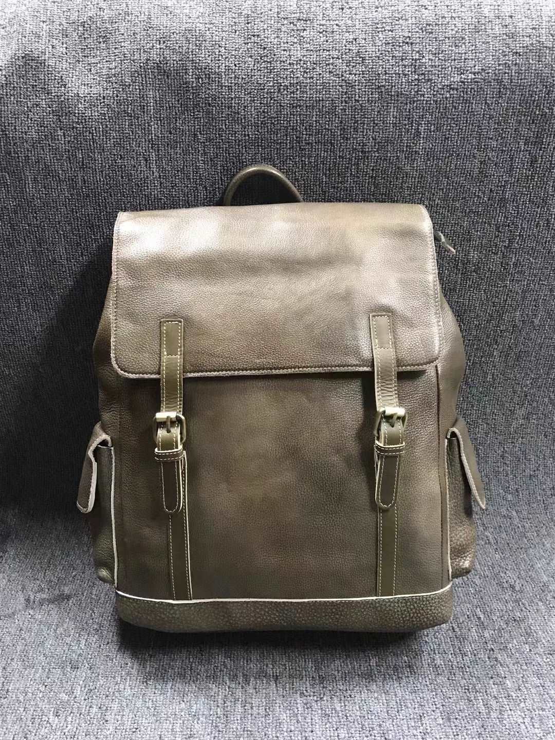 Genuine Leather Backpack for Men woyaza