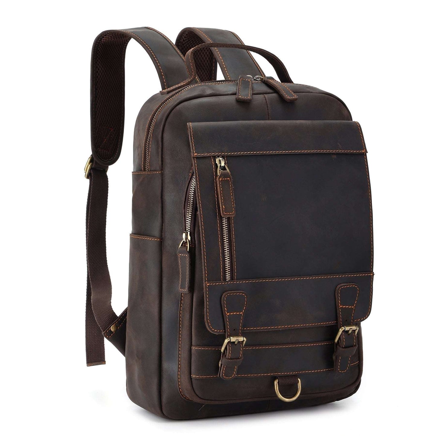 Spacious Leather Backpack Woyaza