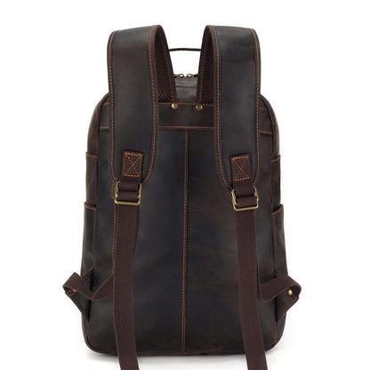 Spacious Leather Travel Backpack Woyaza