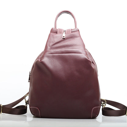 Sleek Leather Backpack with Dividers Woyaza