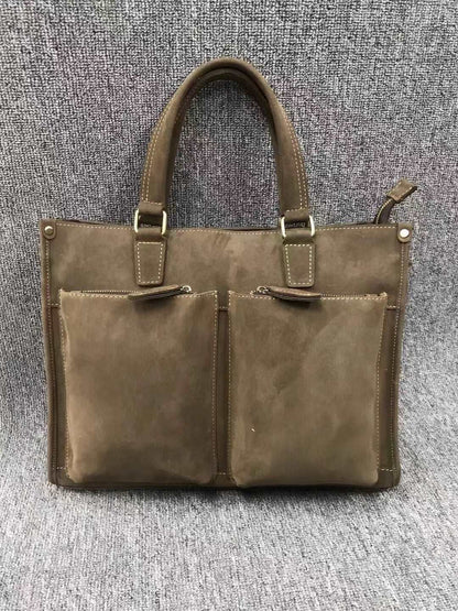 Professional Leather Work Tote woyaza