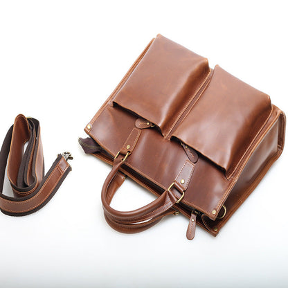 Executive Leather Shoulder Bag for Work woyaza