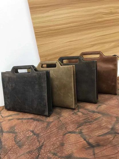 Professional Leather Men's Business Attache Briefcase woyaza