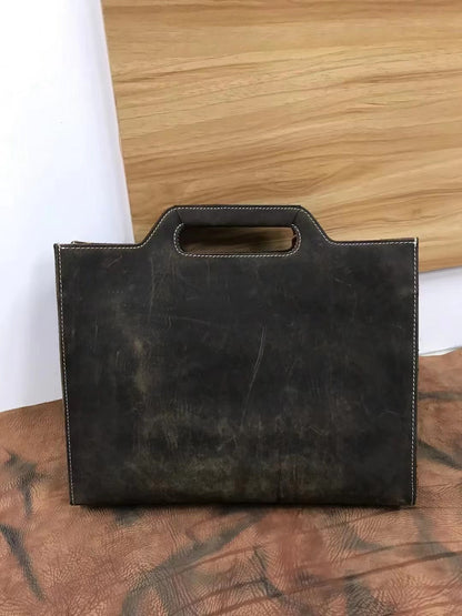 Leather Briefcase for Men woyaza