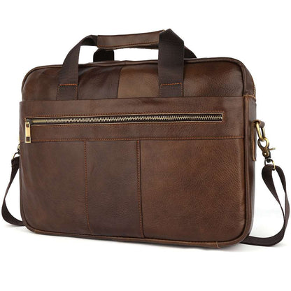 Classic Leather Laptop Carry Bag woyaza