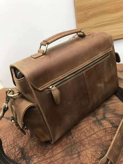 Stylish Leather Courier Bag for Men woyaza