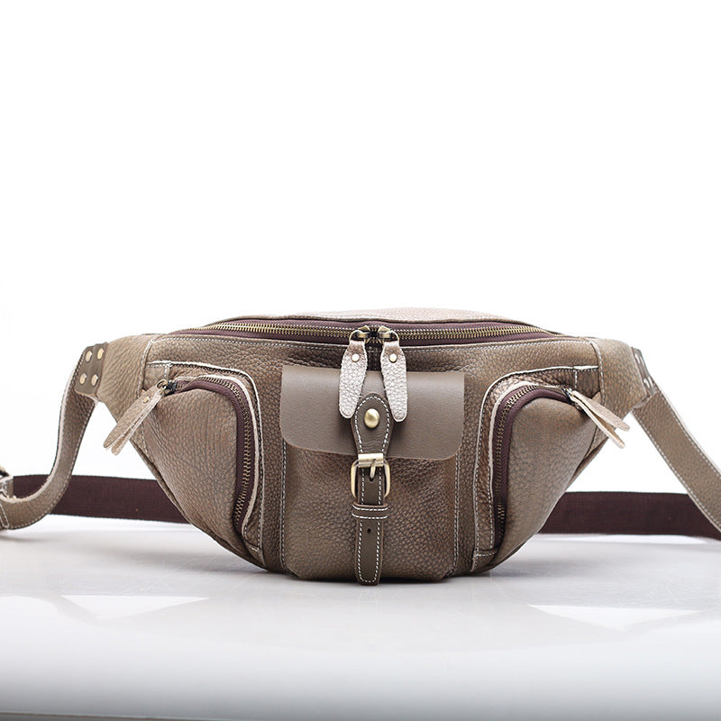 Retro Leather Waist Pack Ladies Woyaza