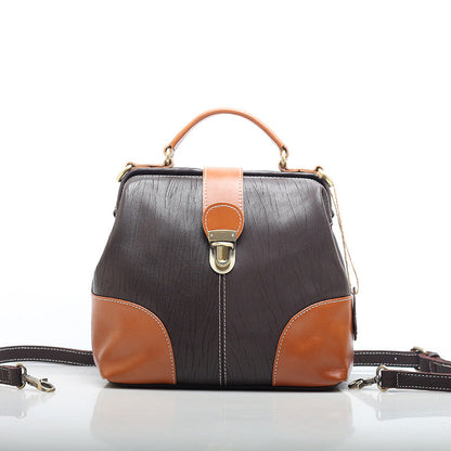 Elegant Doctor Bag Leather Crossbody woyaza