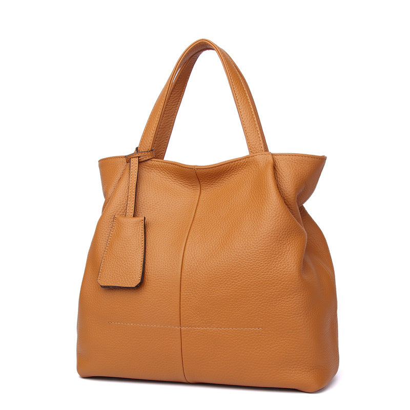 Versatile Genuine Leather Women's Elegant Large Capacity Tote Bag Handbag Shoulder Bag Crossbody Backpack woyaza