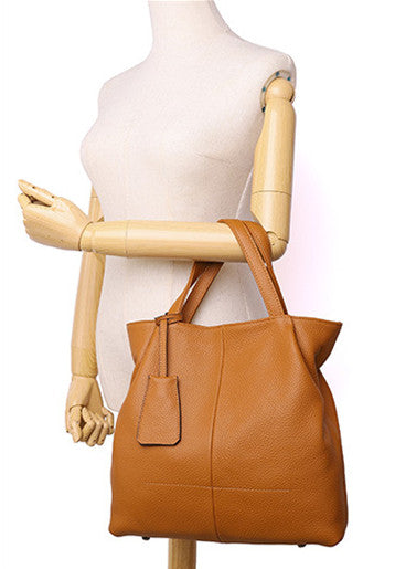 Elegant Ladies' Genuine Leather Fashion Tote Bag Handbag Shoulder Bag Crossbody Carryall woyaza