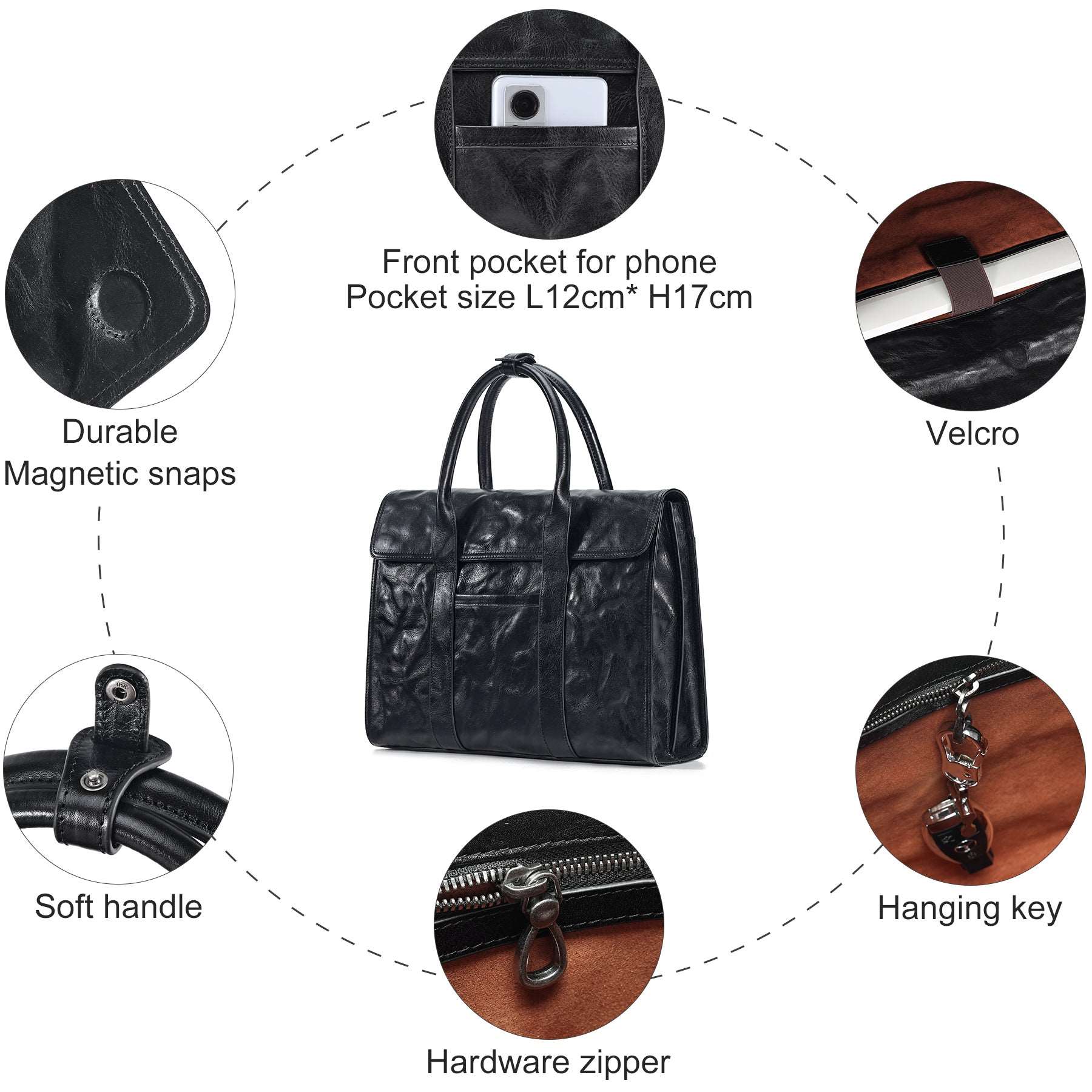 Leather Men's Travel Bag with Convertible Carry Options Woyaza