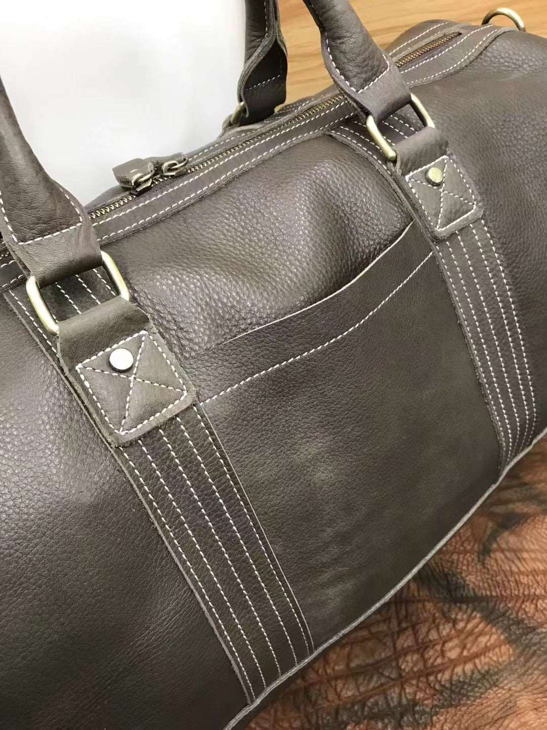 Luxury Vintage Leather Men's Luggage Bag Woyaza